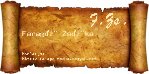 Faragó Zsóka névjegykártya
